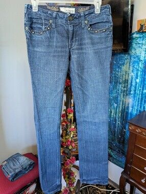 Dark Blue Women's Stud-Accent J & Company Jeans, Size 28